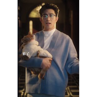 原版短剧知京冬风雪王凯沐袁逐风同款毛衣外套v领针织衫男衣服潮