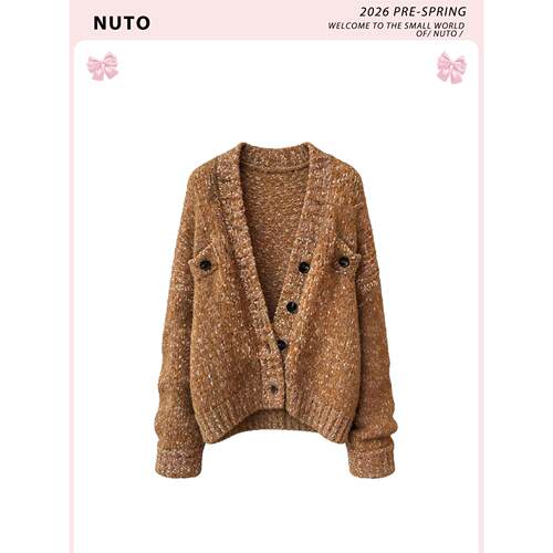 NUTO【现货】复古V领开衫