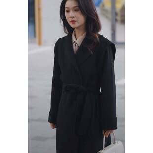 原版短剧温柔猎手郑晨雨曾欣怡同款毛呢大衣中长款外套女衣服潮