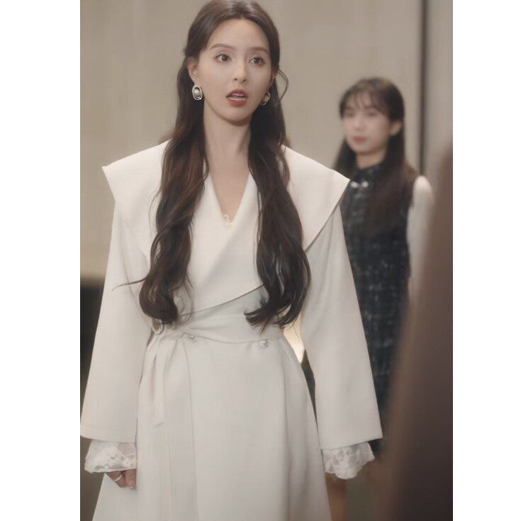 原版短剧我就怕老婆怎麽了刘蔓莉江棠同款风衣外套中长版女衣服潮