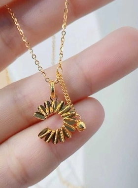 黄金色999足银古法传承福禄葫芦吊坠项链镶钻新中式重工设计感套