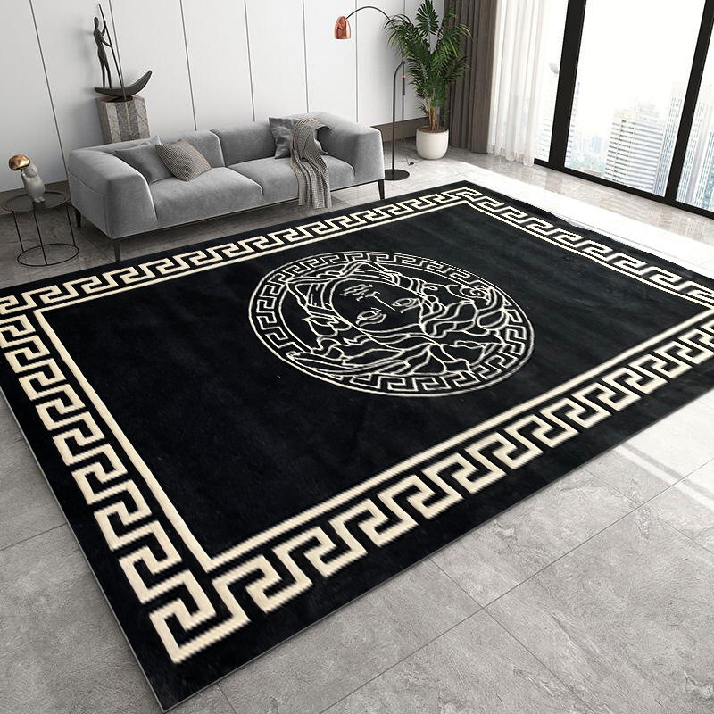 轻奢柔软别墅客厅地毯简约现代素色卧室房间意式床边沙发茶几毯子