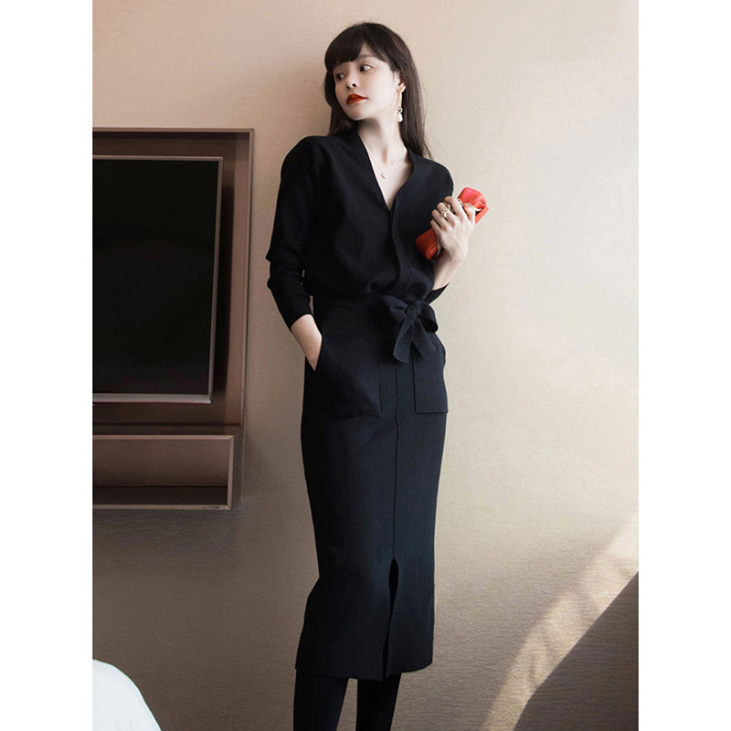 高端法式修身包臀连衣裙子女淡人高知老钱风穿搭气质女人味OL气质