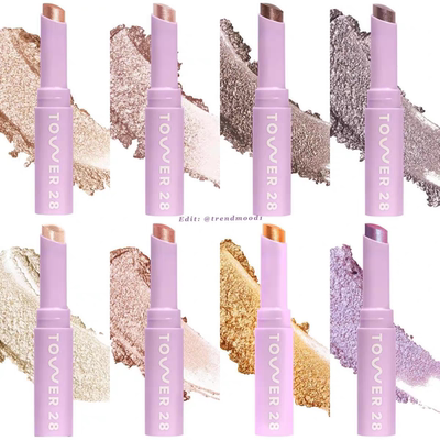 海淘 Tower28新品GoGo Cooling Shimmer眼影棒8小时持妆珠光2.8g