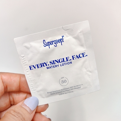 海淘现货Supergoop防晒霜1.5ML 片片防紫外线SPF50+ 提亮肤色