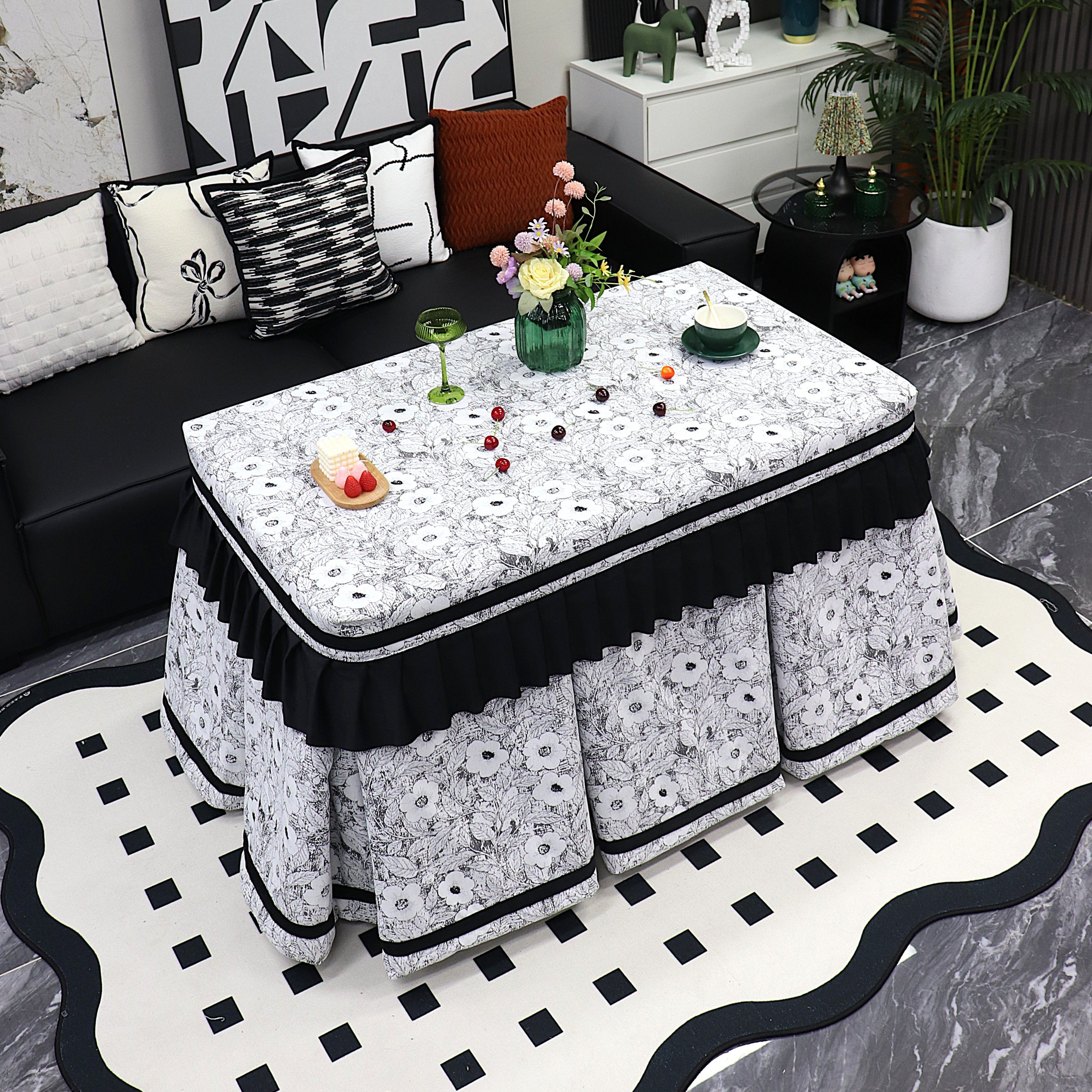 2025新款【莫奈花园】长方形烤火罩加厚加绒揭盖烤火茶几升降桌罩,居家布艺,烤火罩,淘宝优惠券,粉丝福利购,淘宝优惠卷