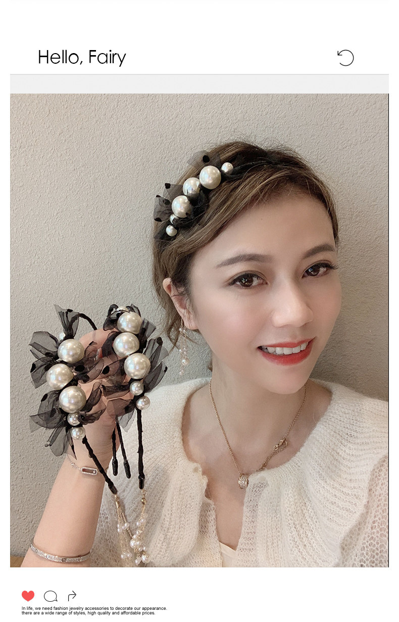 超仙风假耳环头箍后挂式流苏吊坠