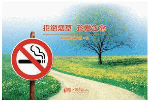 包发票正版 远离烟草 拒绝烟草 珍爱生命 宣传挂图 大8开24张 kc