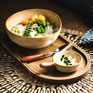 早餐碗盘套装 酸奶碗餐具 餐具套装 一人用高颜值陶瓷一人食餐具套装