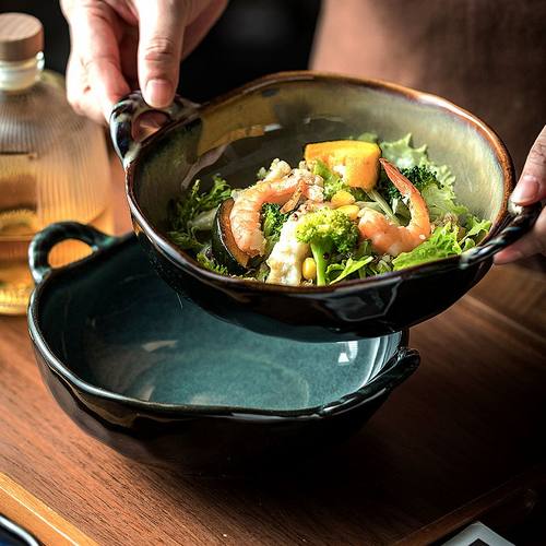 特别好看的双耳碗家用防烫高颜值