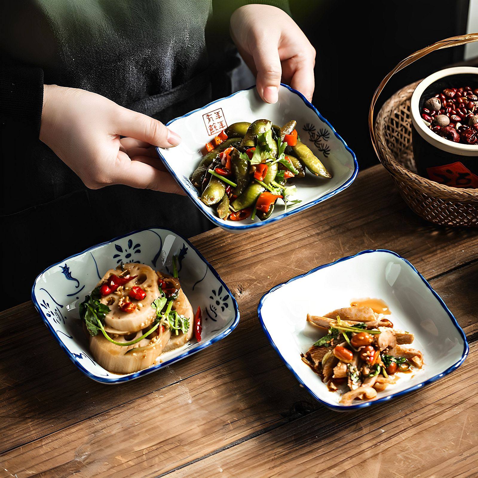 四方碟5寸小菜盘咸菜碟小碟子商用餐饮瓜子碟精致小吃碟陶瓷茶碟,厨房/烹饪用具,配菜/备菜盘,淘宝优惠券,粉丝福利购,淘宝优惠卷