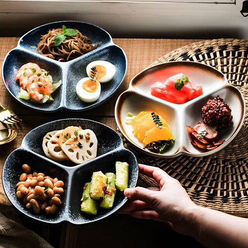 分格餐盘大人减肥专用早餐拼盘子