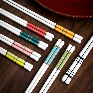 家庭分餐餐具一家人区分筷子家用高档抗菌防霉第一名高温陶瓷筷子