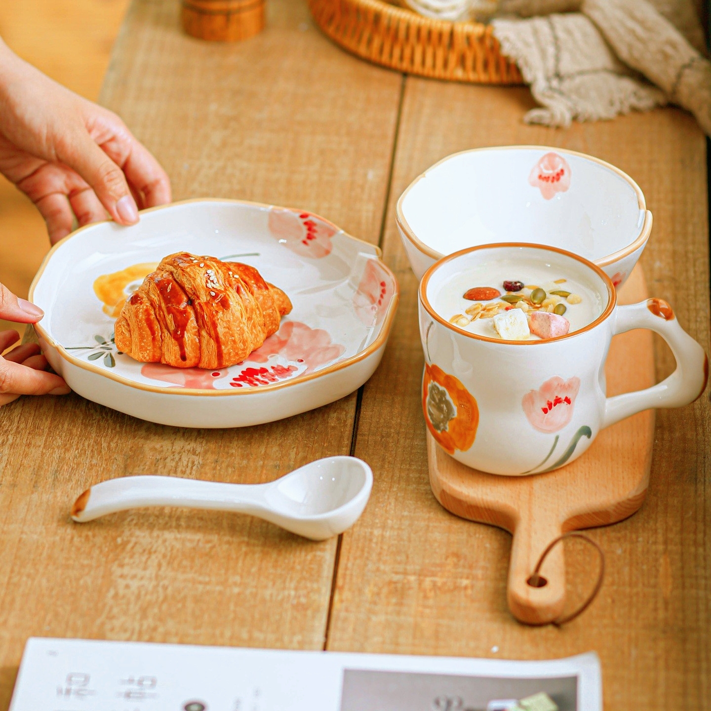 碗盘套装家用2025新款漂亮的盘子