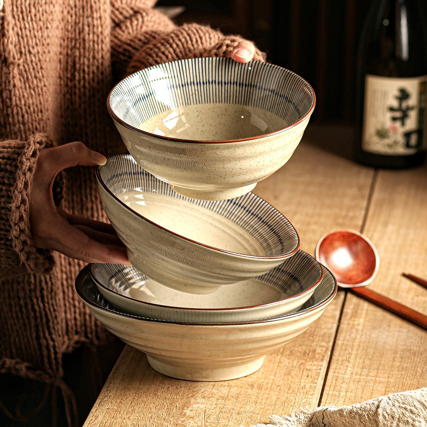 碗家用2026新款拉面碗嗦粉碗7英寸面碗汤碗大号泡面碗陶瓷拌饭碗,餐饮具,碗,淘宝优惠券,粉丝福利购,淘宝优惠卷