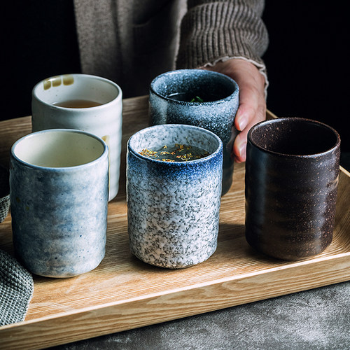 家用喝水杯待客泡茶杯单个直身杯