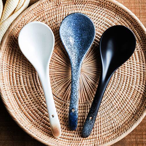 长柄汤勺盛汤大号食品级釉下彩