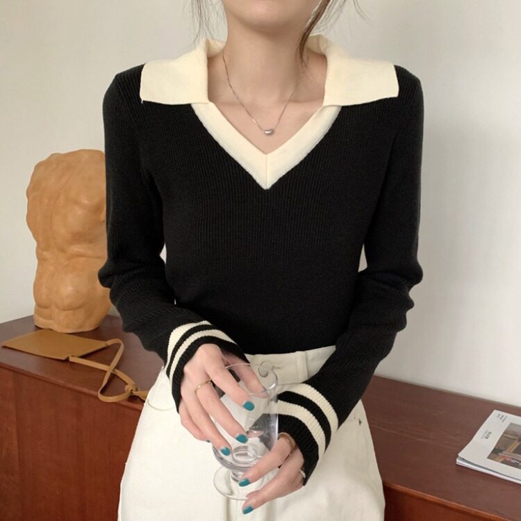 修身显瘦毛衣短款秋冬针织衫