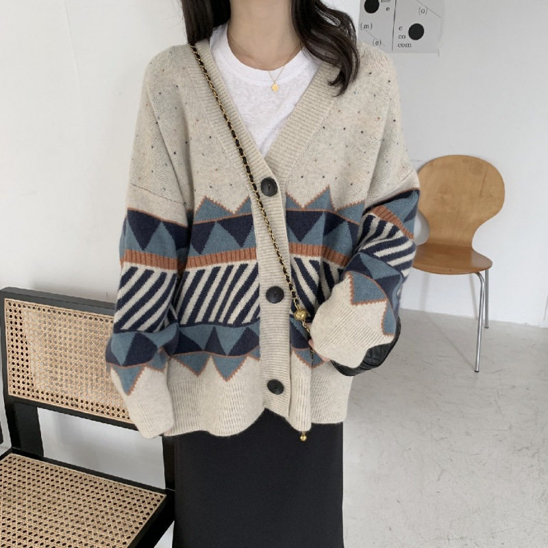早春外套上衣针织开衫女士毛衣2024年春秋季新款女装大码宽松外搭