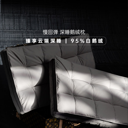 慢回弹进口95白鹅绒五星级枕芯