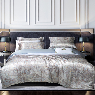 奢华真丝四件套25姆米双面100%桑蚕丝床单被套丝绸裸睡高级床品