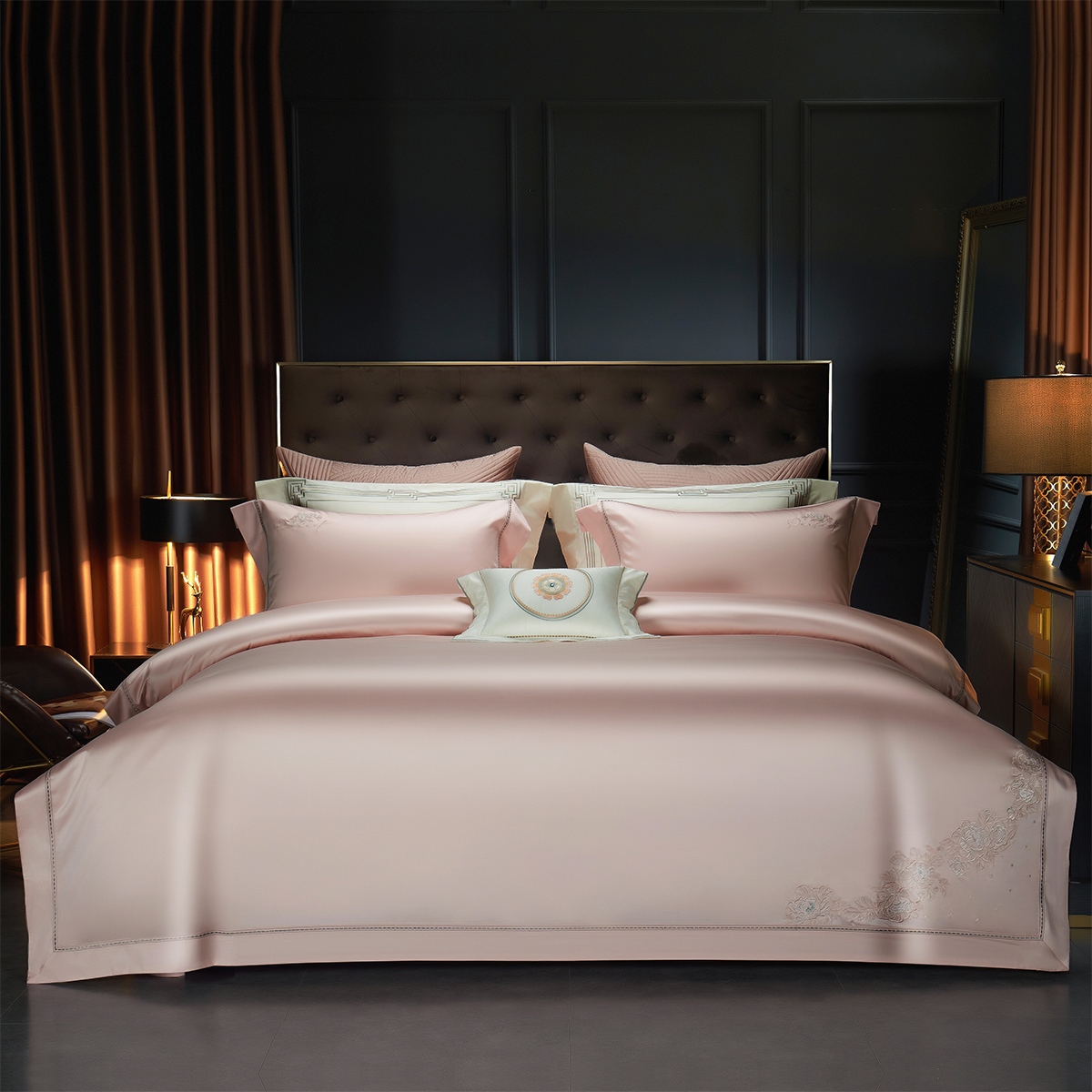 新中式140支长绒棉结婚四件套