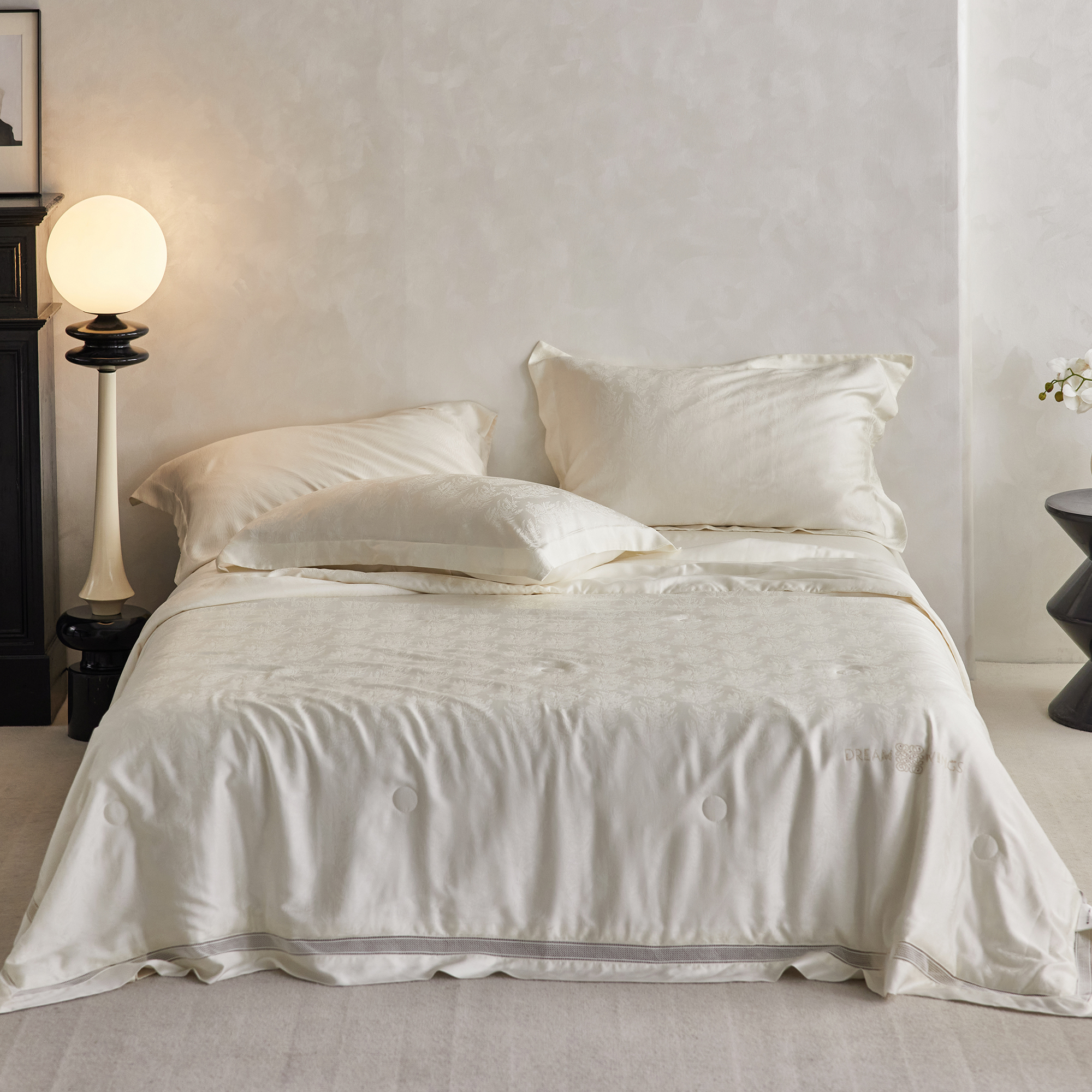 可水洗6A级桑蚕丝夏凉被四件套薄款夏季莱赛尔天丝裸睡空调被子