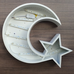 led灯条灯芯灯板星星月亮吸顶灯配件灯泡磁吸灯带三色变光遥控