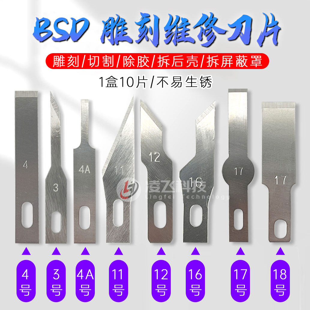 铲胶刮胶刀片平口铲刀BSD刻刀图片