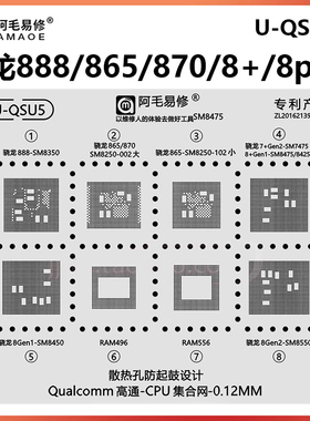 骁龙888plus 865 870 7+gen2 8gen1 SM7475 8475 8425CPU植锡板网