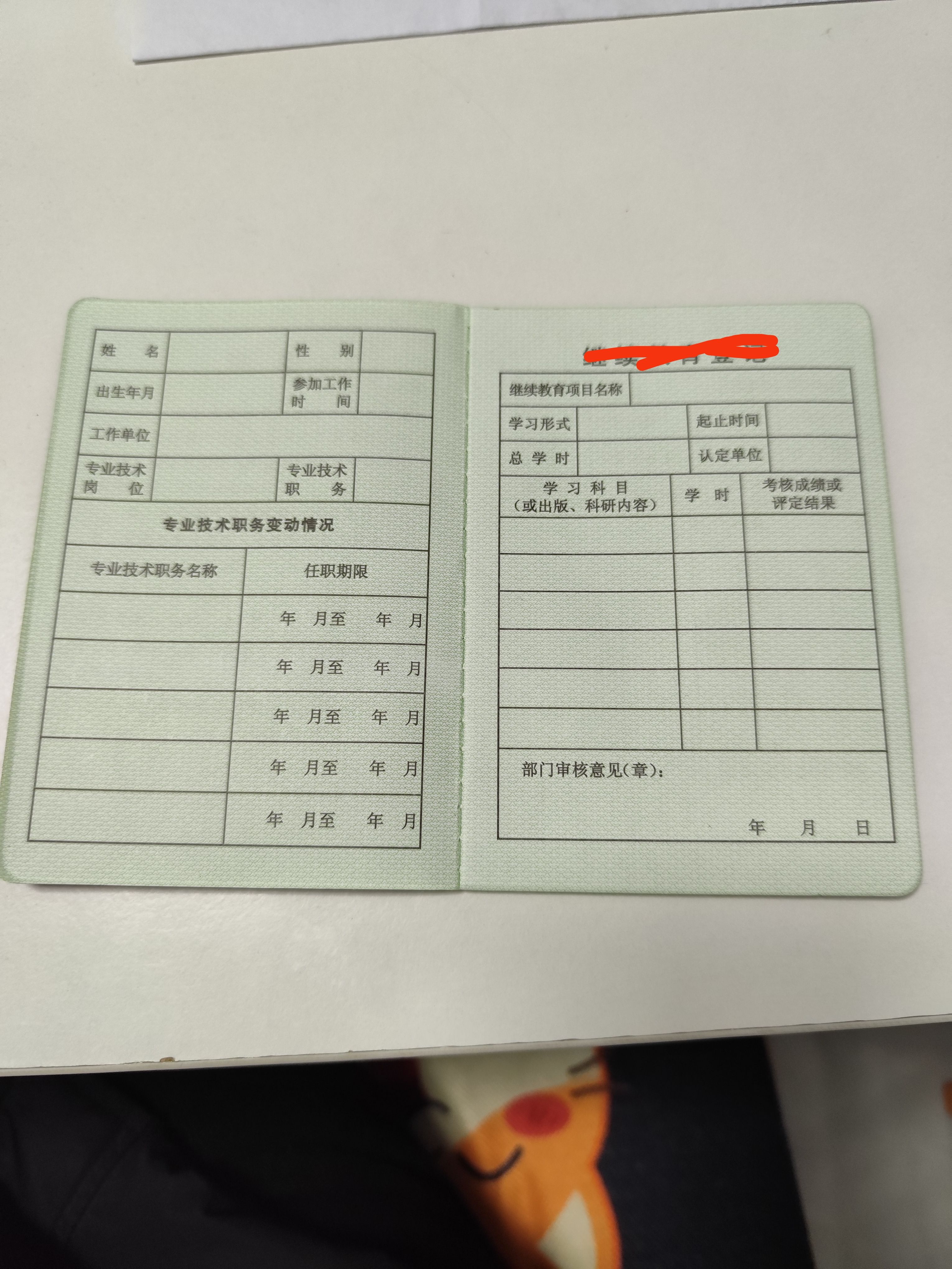 安徽继续专业技术人员聘书教育记奖状/证书