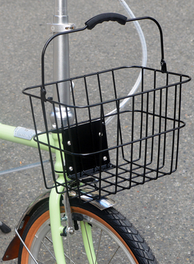 折叠自行车d5d7d10黑色银色带提手小布篮子车筐购物篮置物篮买菜