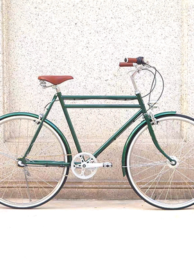 DayDayBike墨绿色28双杠英伦风复古通勤代步内三速城市变速自行车