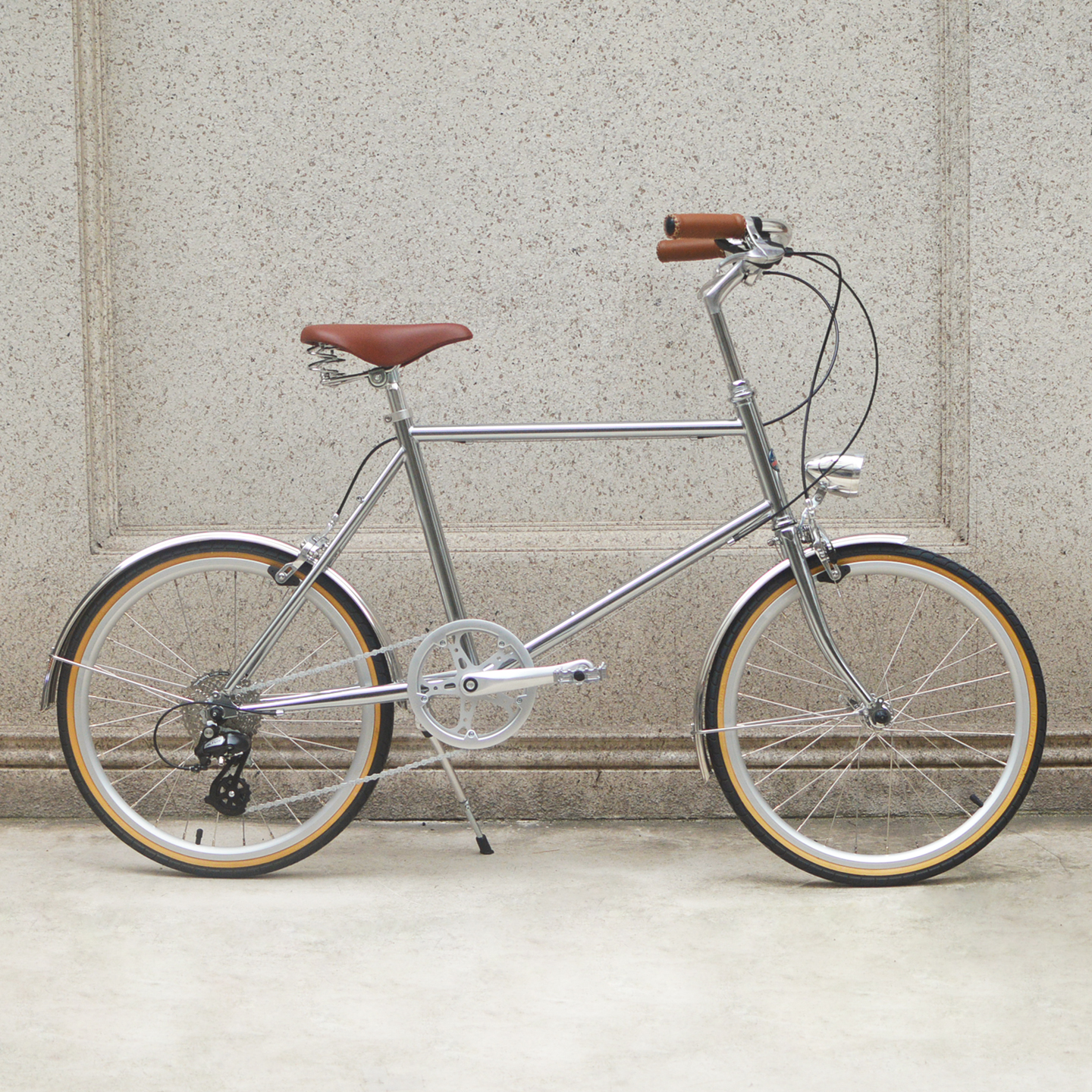 DayDayBike20寸451电镀银色复古8速变速公路男女士小轮城市自行车