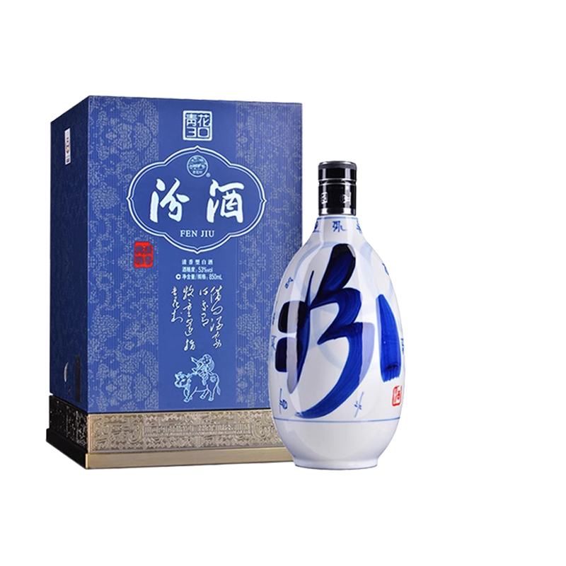 汾酒 青花30 53度 850ml单瓶礼盒装 清香型高度白酒