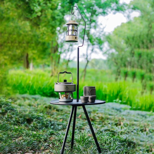 На открытом воздухе лагерь для кемпинга алюминиевый сплав Складные столы с маленькими столами, чтобы поднять черный обеденный стол для моторного чая.