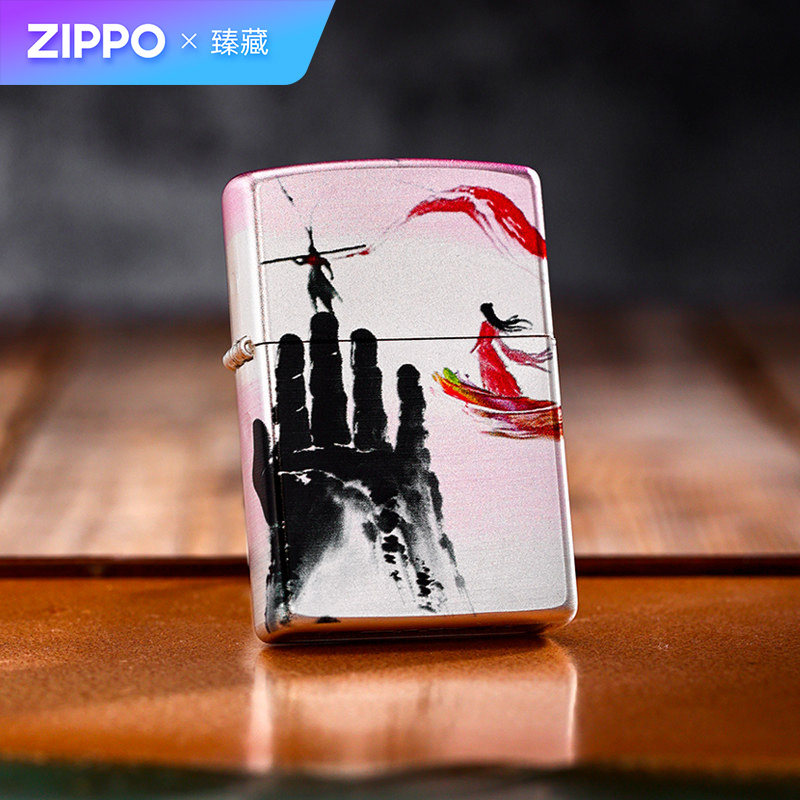 zippo打火机一生所爱官方正品煤油防风彩印浪漫表白礼物送男友