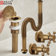 全铜仿古下水器洗手盆洗脸盆下水器套装 台盆面盆下水器配件 弹跳式