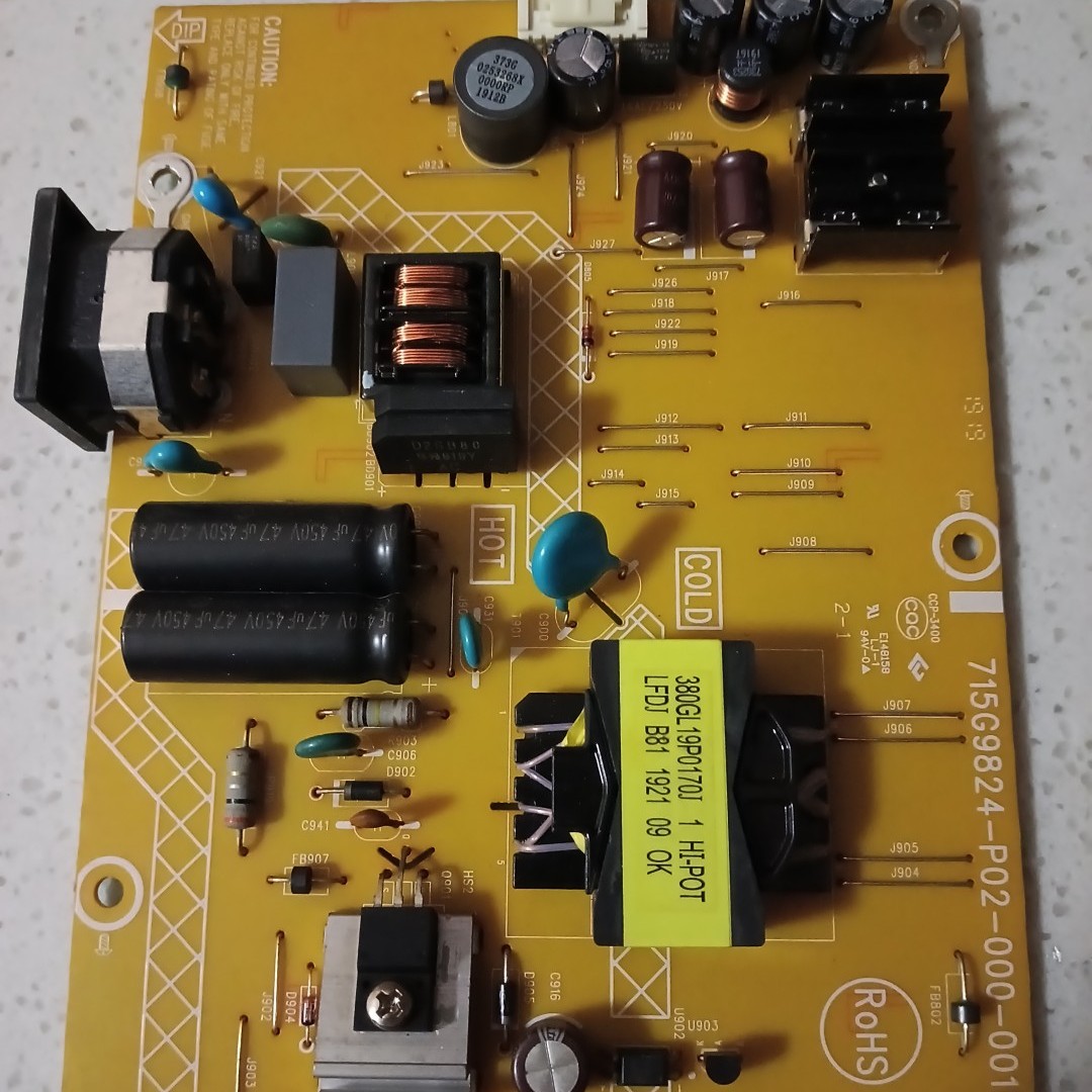 原装AOC CQ32G1 32G1电源板715G9824-P02-000-001R - 实物图