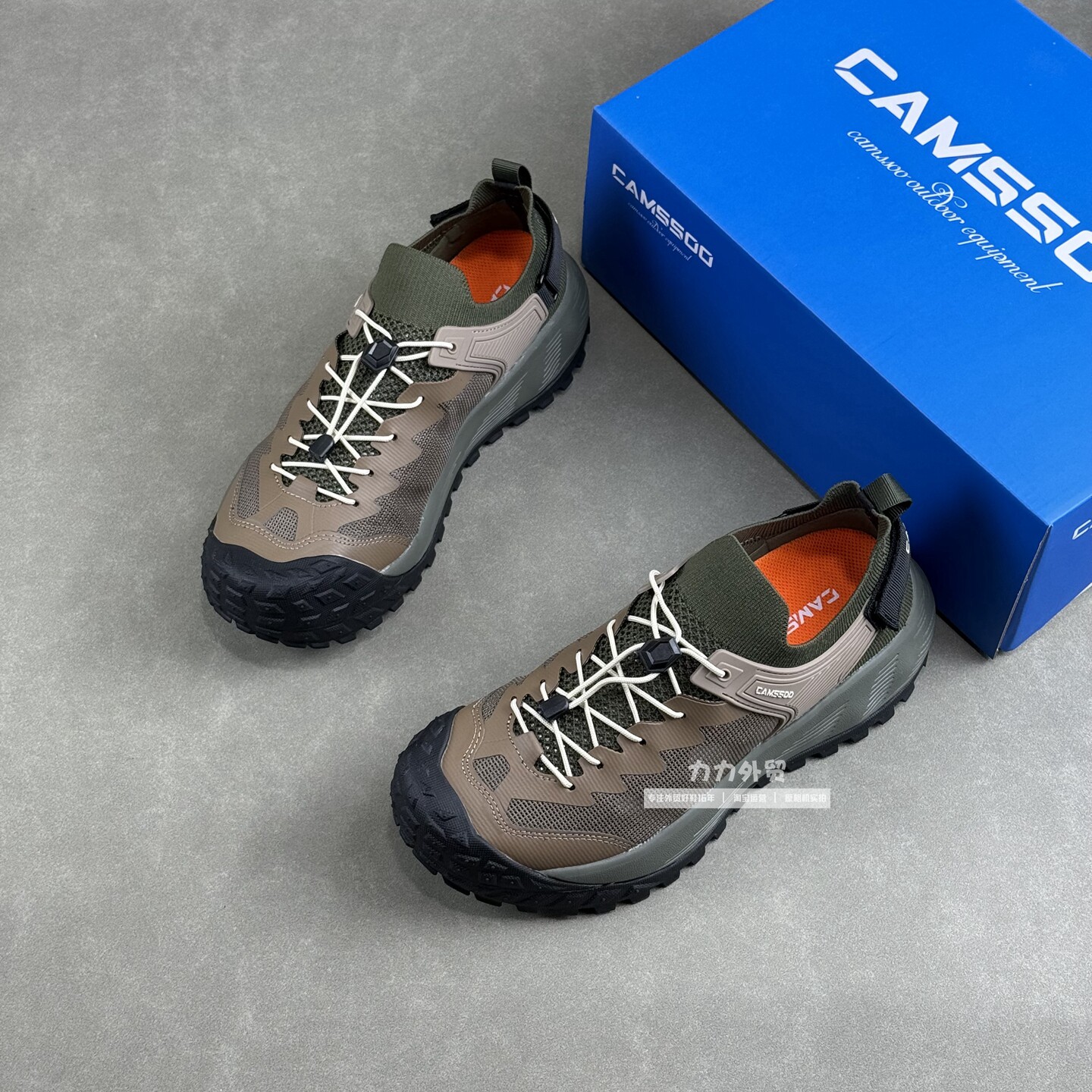 高颜值~Camssoo男女春夏网面透气轻便免系带户外运动徒步登山鞋