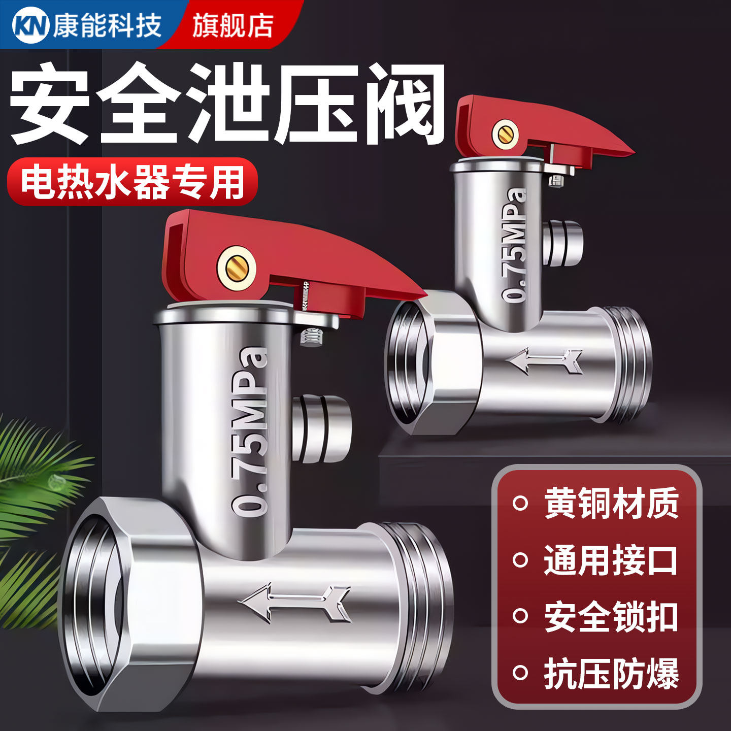 电热水器安全阀海尔美的AO史密斯止回阀泄压阀水管道减压阀配件