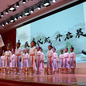 壮志少年行舞蹈服儿童国学汉服少年志开笔礼诗歌朗诵舞台演出服装