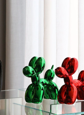 创意电镀气球狗摆件轻奢风家居客厅电视柜桌面软装饰品