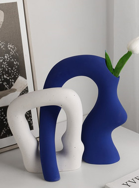 艺术花瓶摆件创意陶瓷客厅插花