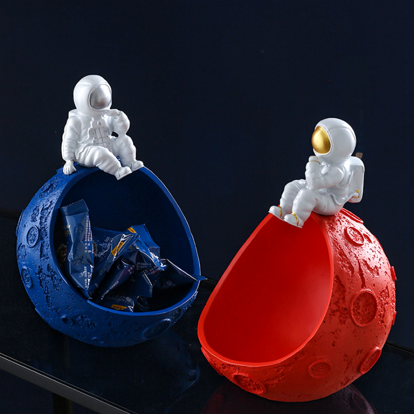宇航员干果收纳盒太空人装饰摆件