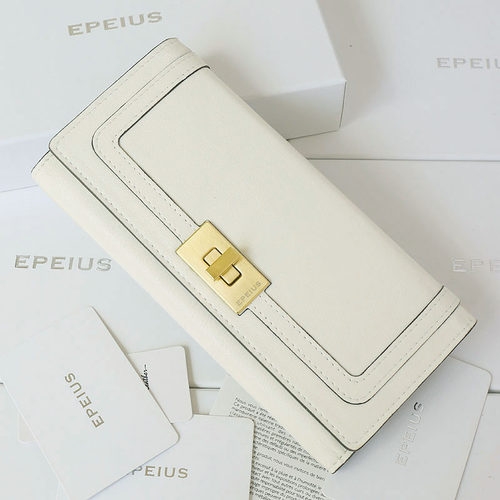 EPEIUS北欧风白色纯头层礼物钱包