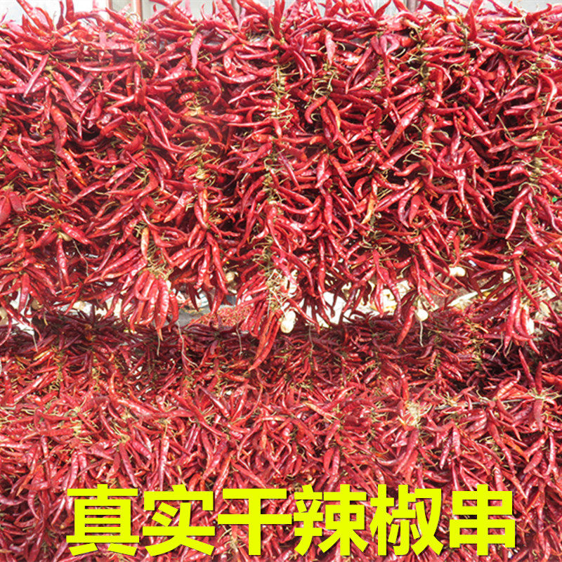 干辣椒串 红辣椒串挂件天然辣椒串 真实农产品农家乐农家院装饰