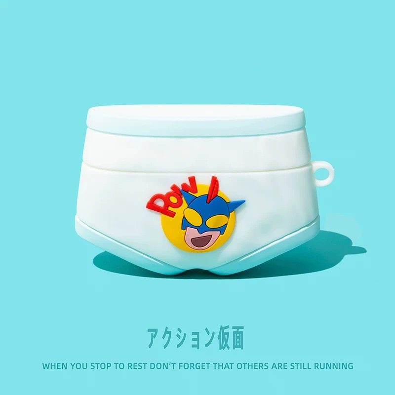 内裤超人适用airpodspro2保护套airpods4保护壳可