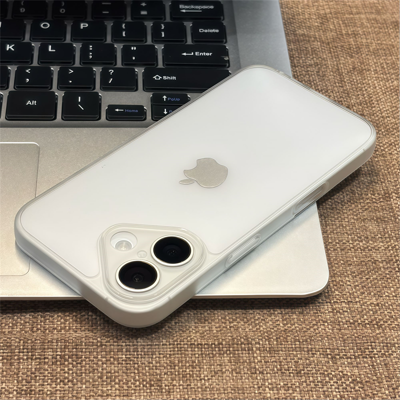 超薄磨砂二合一适用iphone16/17pro手机壳钛灰色苹果16promax磨砂15pro高级感14小众13个性男女12简约17air套