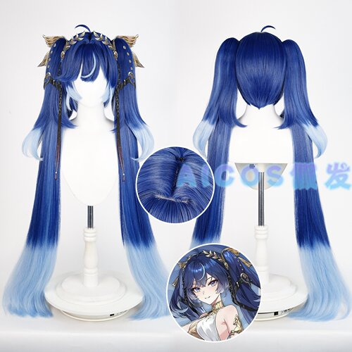 Aicos鸣潮尤诺cosplay假发头皮顶